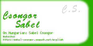 csongor sabel business card